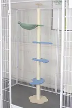 猫用爪柱付きキャットタワー【トンネル・遊び場・縄編み】