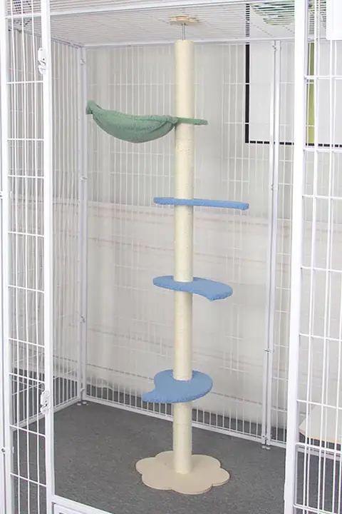 猫用爪柱付きキャットタワー【トンネル・遊び場・縄編み】