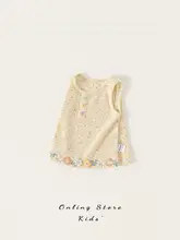 子供用 吊りタイプノースリーブトップス【可愛い花柄・夏用】（セットアップ対応）