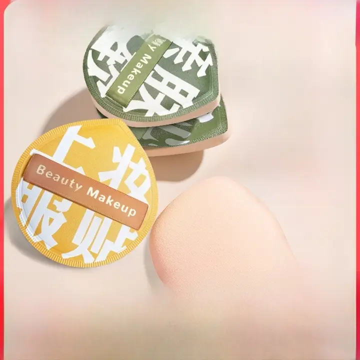 化粧用三角形パフ【超柔らか・濡れ乾両用・ファンデーション用】