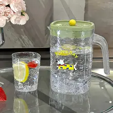 大容量冷水ポット【食品グレード・水切りフィルター付き・冷蔵庫用】