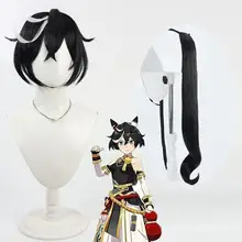 競馬娘コスプレ用ウィッグ【黒色・葛城アイドルスタイル】