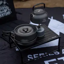 軽量アウトドアクッキングセット【3点セット・収納袋付き・キャンプ・ピクニック用】