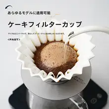 波型ハンドドリップコーヒーフィルター【ライセール製・ケーキ型・極上の柔らかさ】