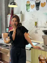 ダブルサテン製 ひだ付きヒョウ柄ヘアゴム【低いポニーテール用】