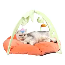 折りたためるペット用テント【犬・猫用・鈴付き・ゲームマット・ベッド】