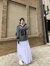 黒沢玄七 スカート【春用・レイヤードデザイン・Aライン・シフォン・大きいサイズ】