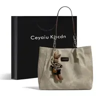 大容量の肩下トートバッグ【通勤用・高級感あるデザイン】