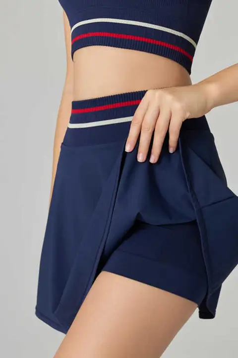 女性用テニススカート セット【速乾・フィットネス・ランニング・ショートパンツ付き】
