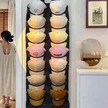 帽子収納壁掛けポケット【ヘアアクセサリー用・毛氈製・多機能】