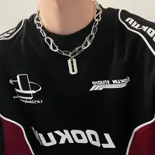 ダークスタイル刃片デザイン メンズネックレス【アメリカンヒップホップ・女性用の鎖骨チェーン】