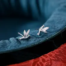 925純銀製 高さが出るデザインのピアス【女性用・個性的なデザイン】