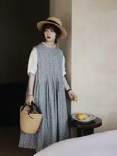 フラワープリントのスリーブレスドレス【夏用・レトロデザイン・エレガント】（セットアップ対応）