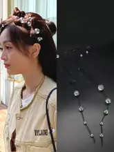 透明なパールヘアバンド【ロマンティックなバブルパール・編み込み飾り付き・ヘアアクセサリー】