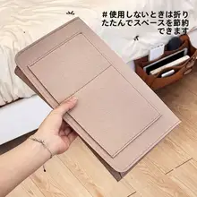 ブラウンのフェルト製ベッドサイド収納ポケット【スマホ・メガネ用・小型】