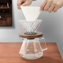 ハンドドリップコーヒーポット ガラス フィルターカップ V60 コーヒー抽出 シェアカップ