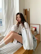軽量なフード付きホワイト薄手春アウター【女性用・防晒効果】
