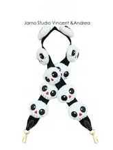 バッグストラップ レディース スカルモチーフ 幅広 ロング ショルダーベルト 斜め掛け 替えストラップ バッグアクセサリー