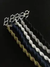 手作りのリブ編みウエストチェーン【金属キーホルダー・高級感あるファッションアクセサリー・ショルダーストラップ】