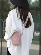 女性用ミニショルダーバッグ【軽量ナイロン製・縦型・カジュアル・多用途】