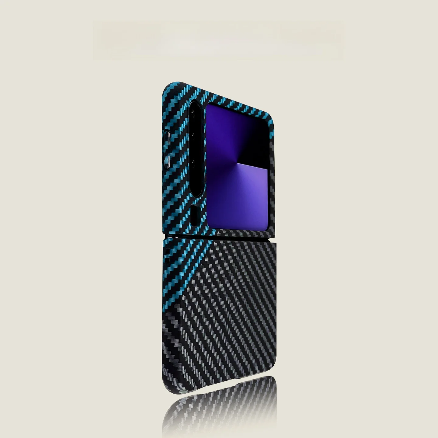 紫色カーボンファイバー風Huawei Pura X対応ハードケースの実用性と性能解析