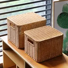 収納ボックス 大サイズ 家庭用 バスケット風 ウェーブ編み 北欧風 クローゼット 収納バスケット 雑物 収納