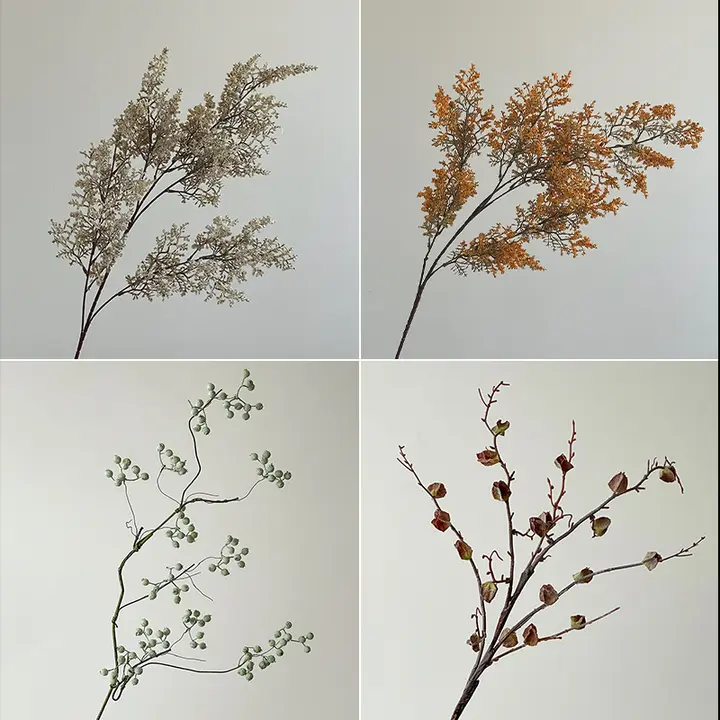 レトロな陶器製花瓶【侘び寂びスタイル・造花用・インテリア装飾】