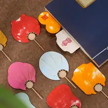 ビンテージミニ扇子型ブックマーカー【中国風・創造的な手描き・宣紙使用】