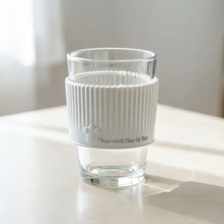 ガラス製保温水杯用シリコンカバー【耐熱・滑り止め・厚手】