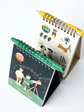 かわいいイラストの日程帳【万年カレンダー・学習用・デスクトップ・リング綴じ】