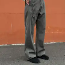 ZOZOFOREST 加绒弯刀デザイン工装パンツ【水洗い加工・ラウンドカット】