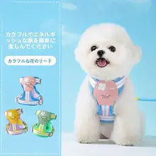 犬用ハーネス付きリード【小型・中型犬用・胸部サポート・お散歩用】