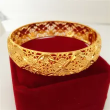 美しいデザインのドラゴンとフェニックスモチーフの金色ブレスレット【ドレスアップ用・華やか】