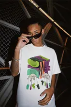 提線LOGOプリントTシャツ【男女兼用・ショートスリーブ・ストリートスタイル】