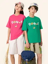 Tシャツ 半袖 キッズ ボーイズ 接触冷感 ひんやり カートン柄 丸首 カジュアル 夏「gxgkids」