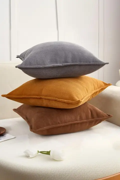 北欧スタイル シンプルな無地の大クッションカバー【リビング用・ソファ用・中身別売り】