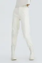 OBEG ハイウエストストレートデニムパンツ【冬用・シンプル・通勤向け】