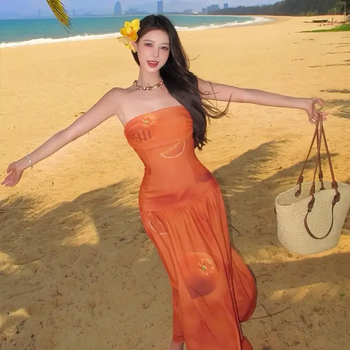 エレガントなワンピース【フレンチスタイル・肩出し・ウエストシェイプ・長袖】