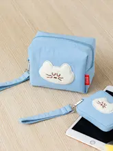 可愛い猫デザインの収納ポーチ【大容量・化粧品・デジタルカメラ用・持ち運び便利】