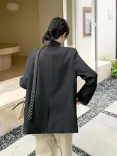 レトロストライプ ボウタイグレーサージジャケット【春秋用・小柄向け・トレンド】