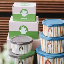 モーミンデザインのフタ付き保存容器【可愛らしいお弁当箱・アウトドア用・家庭用】