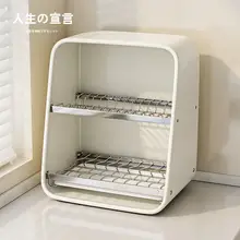 ダブルレイヤーキッチン用皿乾燥ラック【収納便利・調理器具・食器用】