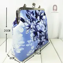 DIYハンドメイドバッグ【大きな旗袍風・手提げ・口金付き・材料キット】（セットアップ対応）