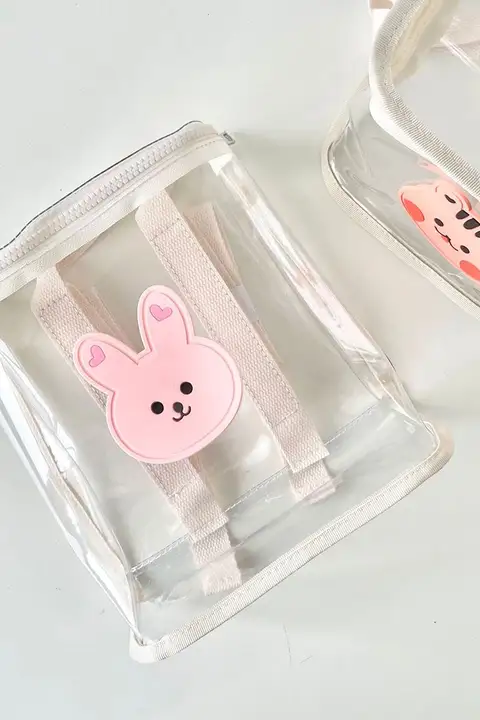 通園バッグ キッズ ガールズ クリア PVC くま柄 保育園 幼稚園 「JOJO'S L. PD.stay.」