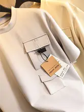 極上の柔らかさ！春夏用 メンズ 無地ポケット付き クルーネック ゆったり半袖