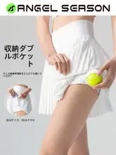 エンジェルシーズン プリーツテニススカート【ホワイト・スポーツウェア】（セットアップ対応）