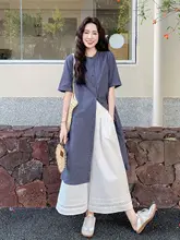 感あるチェックシャツとワイドパンツのセットアップ（セットアップ対応）