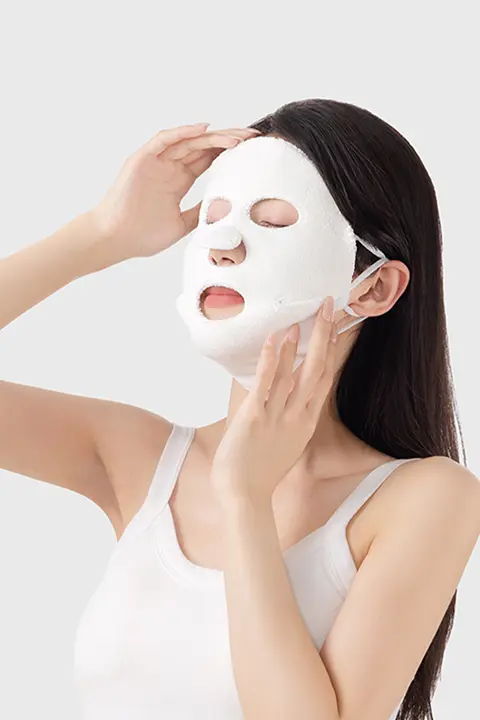 美容用ハンディ熱冷却タオル【耳掛け式・フェイスマスク対応・女性用】