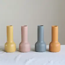 北欧風クリエイティブ彩色陶器花瓶【シンプルデザイン・インテリア装飾用】