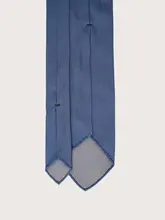 ブルー＆パープルドット柄 メンズ真 silkネクタイ【全手工・半裏仕立て・三層】